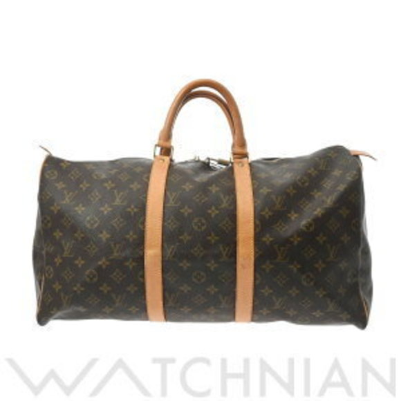 Louis Vuitton Boston Bag Brown Keepall Canvas Monogram - Picture 1 of 9